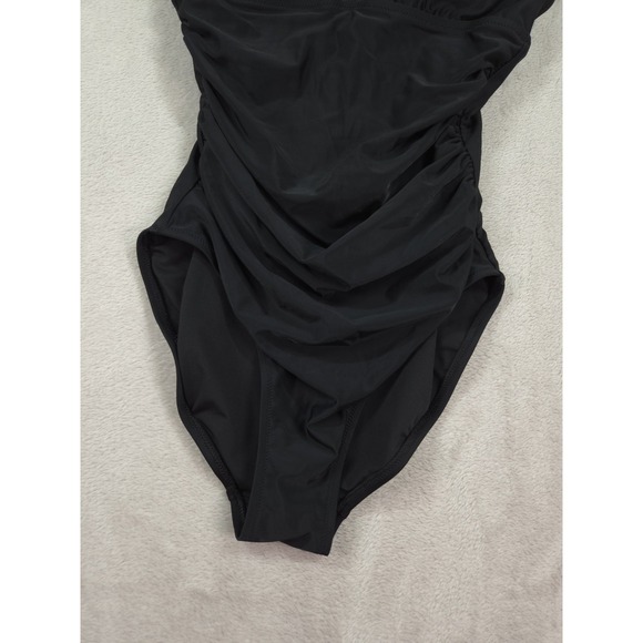 J Crew Ruched Plunge One Piece Swimsuit Medium - Picture 5 of 10